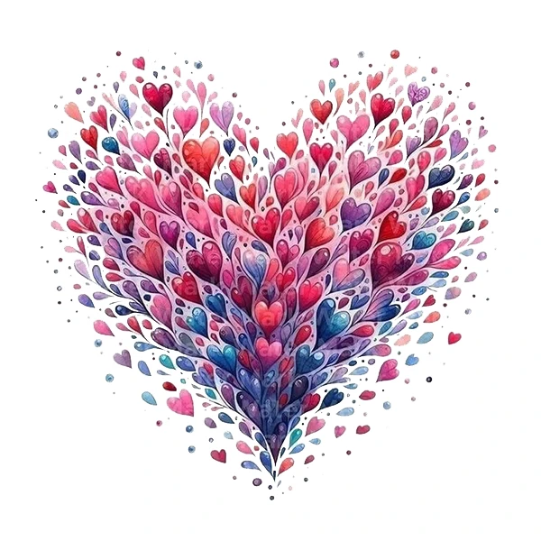 استیکر پارچه و لباس پاد آفرین طرح قلب کد 2615