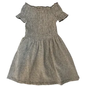 پیراهن دخترانه کیابی مدل 52727 چهارخونه ریز