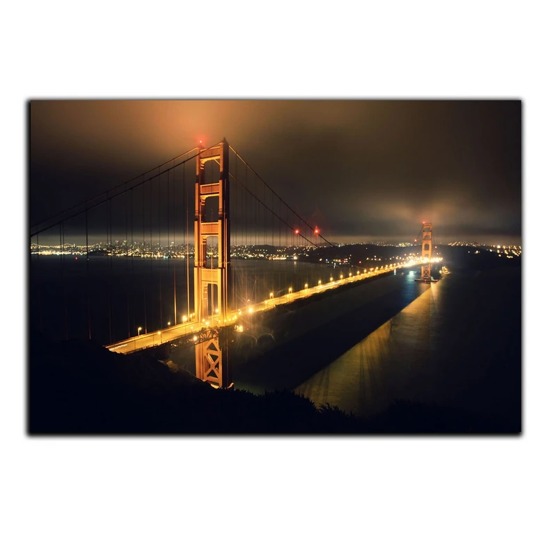 تابلو شاسی بکلیت طرح پل گلدن گیت منظره شهر سان فرانسیسکو مدل SH-636