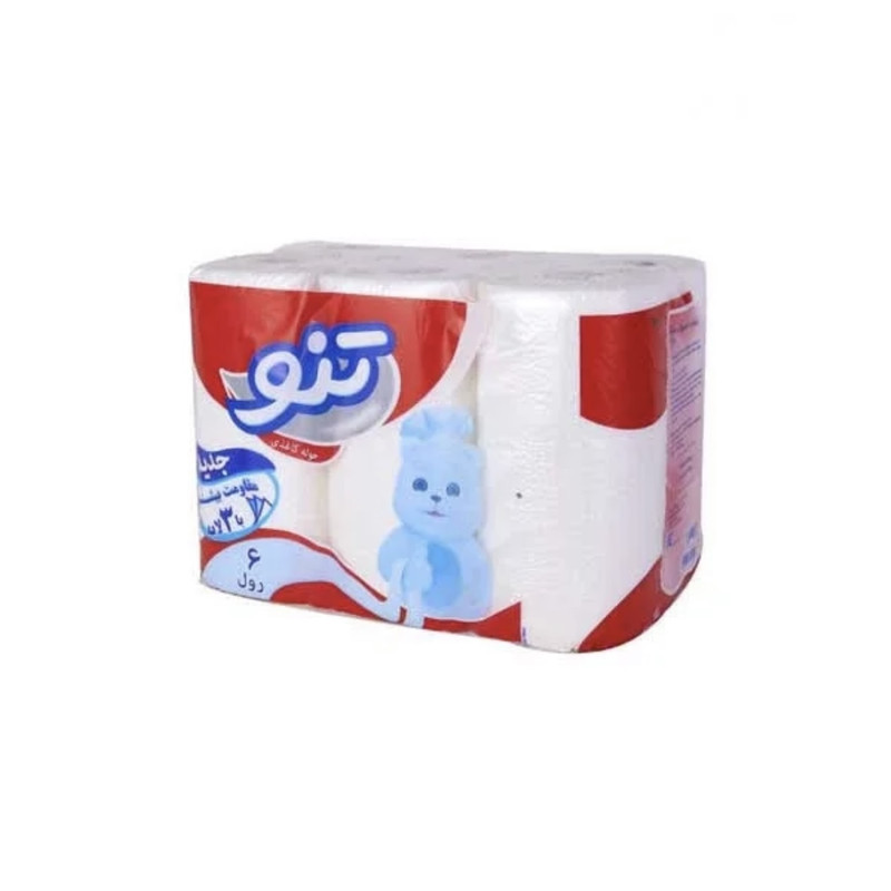  دستمال حوله ای تنو مدل soft 88 بسته 6 عددی