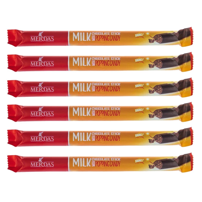 شکلات شیری با آبنبات جرقه ای مرداس - 30 گرم بسته 6 عددی