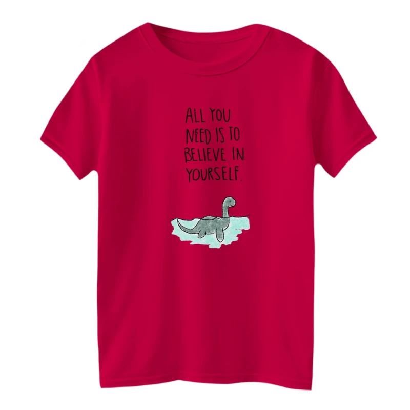 تی شرت آستین کوتاه بچگانه مدل دایناسور و نوشته