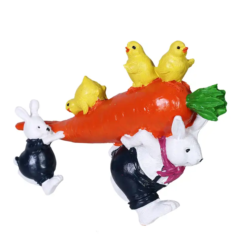 مجسمه لیلپار طرح خرگوش و هویج مدل DGN-0050