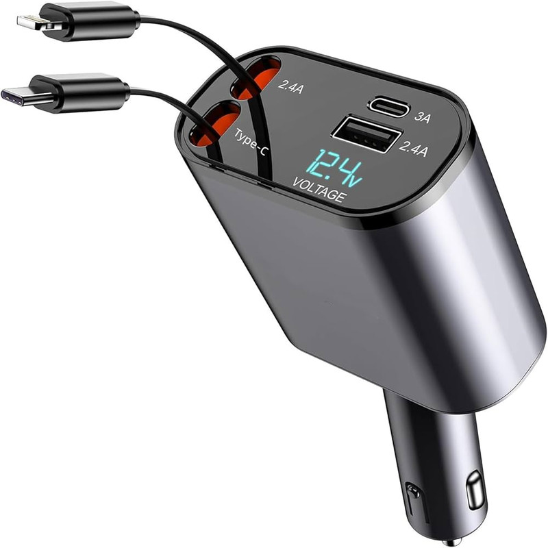 شارژر فندکی 120 وات مدل 4IN1