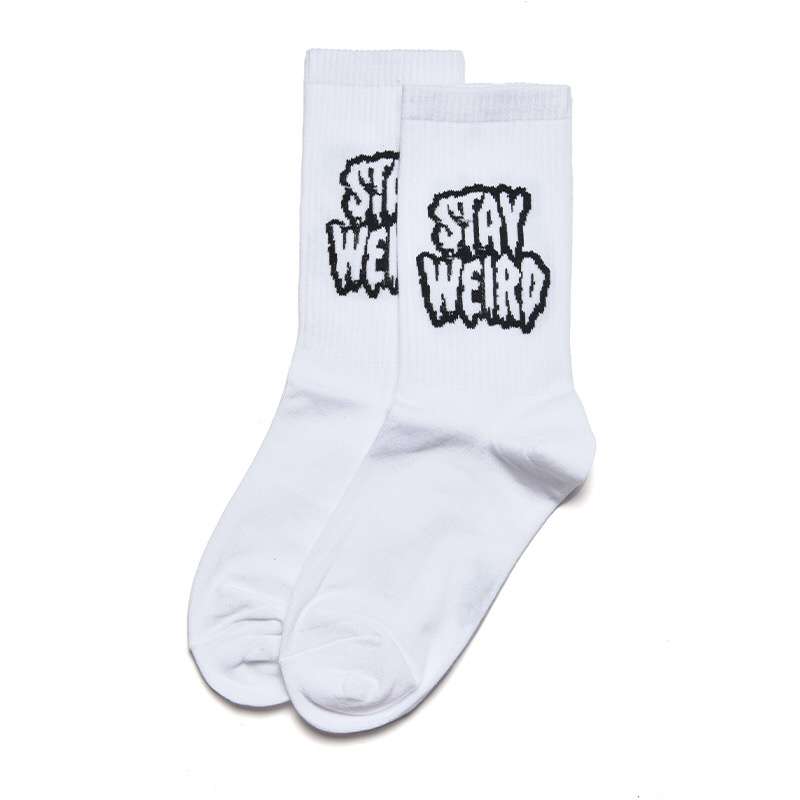 جوراب ساق بلند مدل stay weird 6584