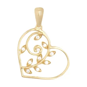 آویز گردنبند طلا 18 عیار زنانه قیراط طرح قلب کد GH5292