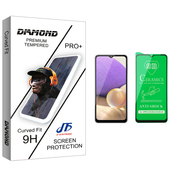 محافظ صفحه نمایش سرامیکی جی اف مدل Diamond glass مناسب برای گوشی موبایل سامسونگ Galaxy A32