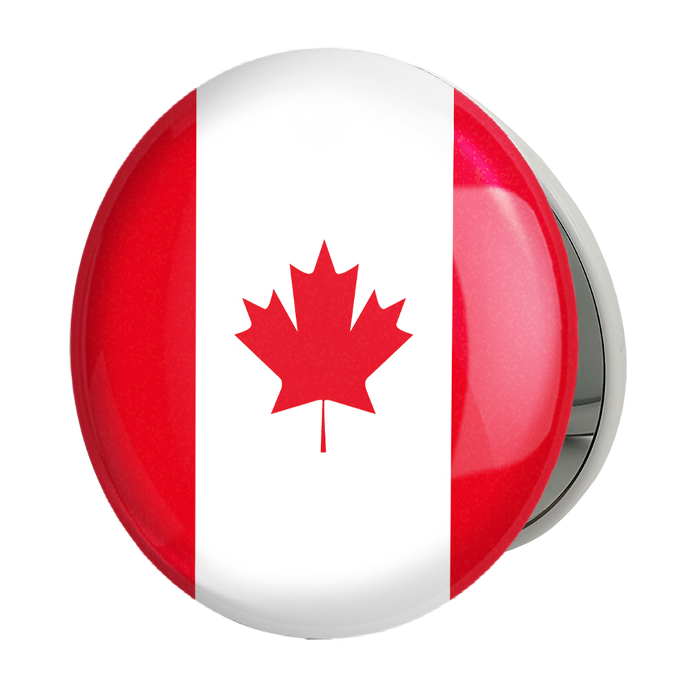 آینه جیبی خندالو طرح پرچم کانادا مدل تاشو کد 20599 