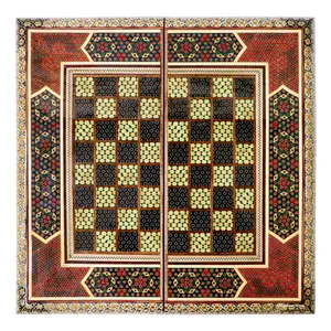 صفحه شطرنج خاتم کاری مدل لبه گرد اعلی کد 40