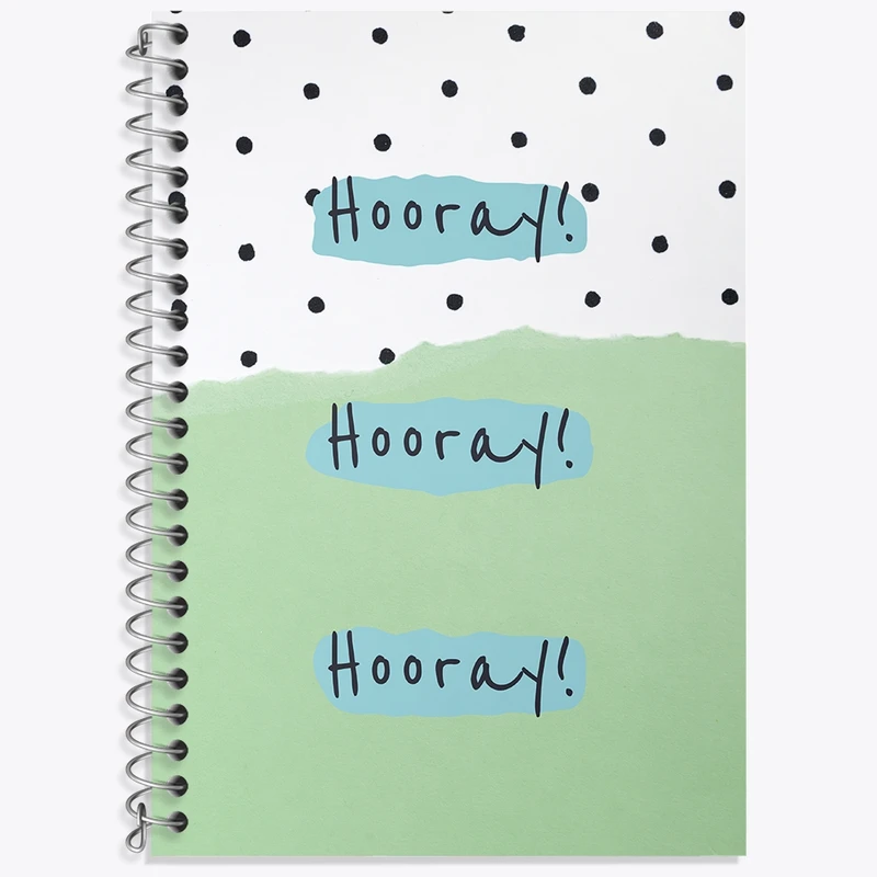 دفتر زبان 50 برگ خندالو مدل دو خط طرح مینیمال کد N349