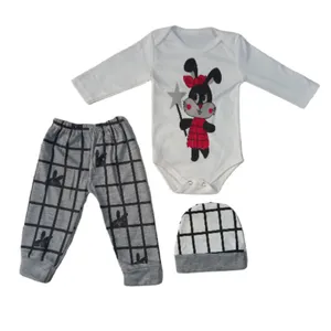 ست 3 تکه لباس نوزادی مدل آدمک بازیگوش