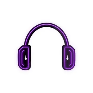 چراغ دیواری نئون دیزاین طرح Headphone-BL_PR