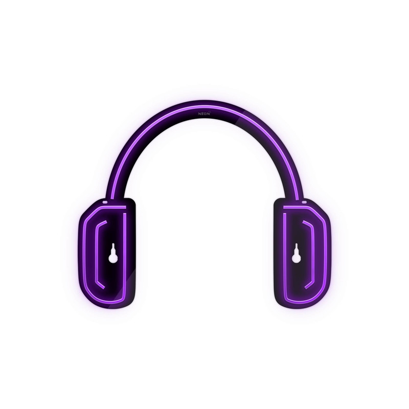چراغ دیواری نئون دیزاین طرح Headphone-BL_PR