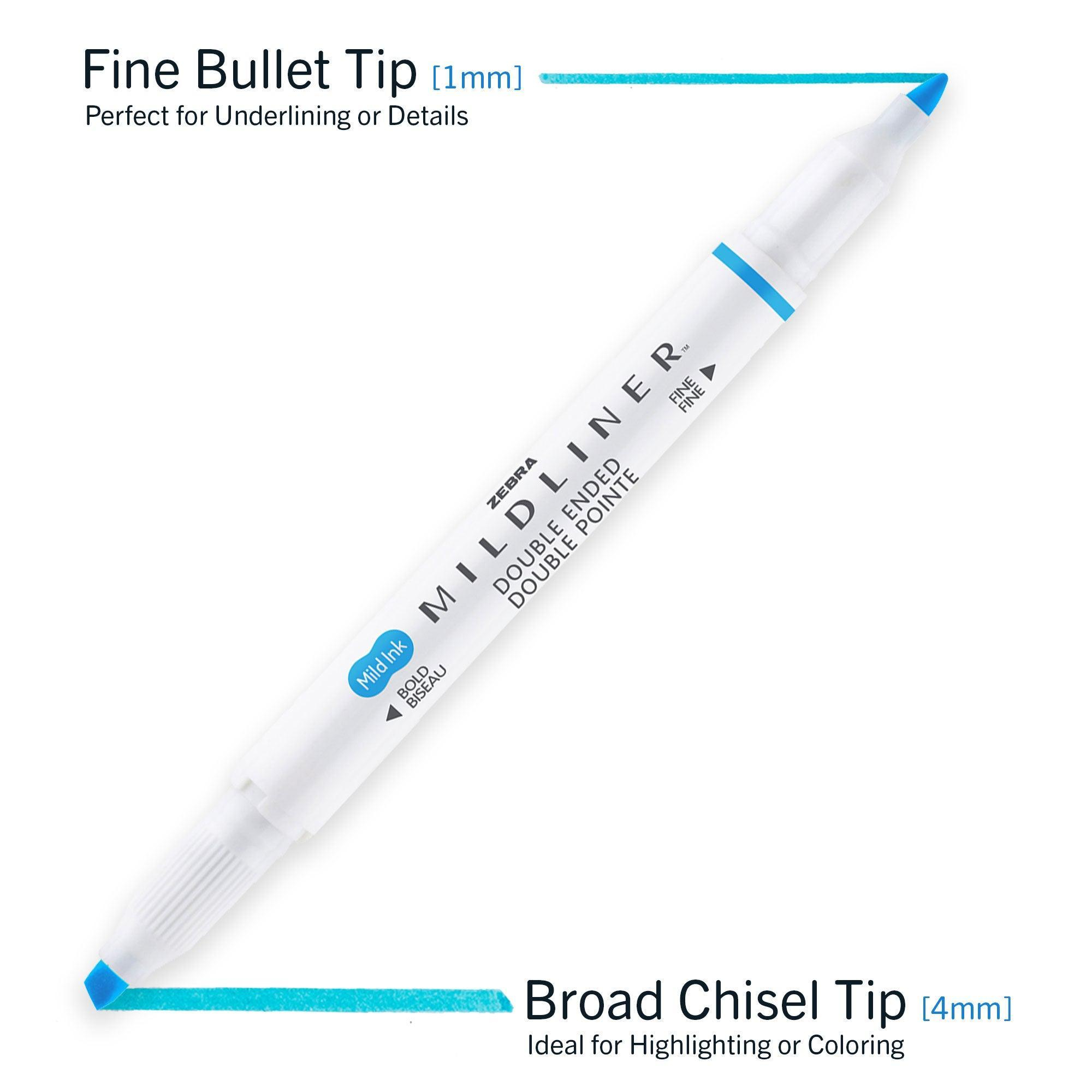 ماژیک علامت گذار دو سر زبرا مدل MILDLINER سری Friendly Colors