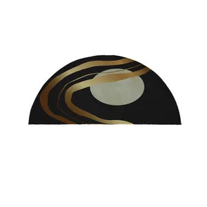 پادری مدل نیم دایره طرح کلاسیک خط طلایی کد 8951 سایز 90×45 سانتی