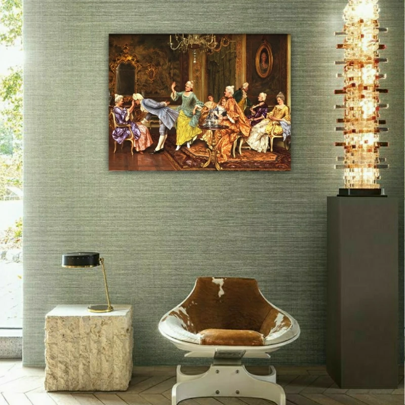 تابلو شاسی طرح مخمل نقاشی کلاسیک کد BK1188