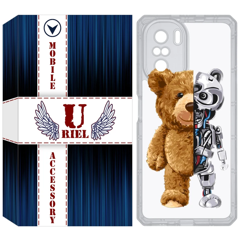 کاور یوریل مدل Clear کد 40 طرح خرس مناسب برای گوشی موبایل شیائومی Poco F3 / Redmi K40 / K40 Pro / Mi 11i