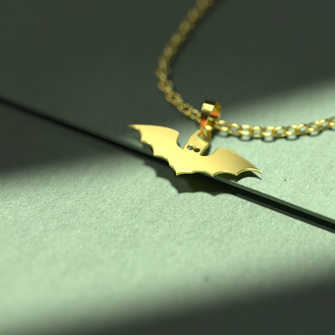 گردنبند طلا 18 عیار زنانه مدوپد مدل خفاش کد A3-1-1167