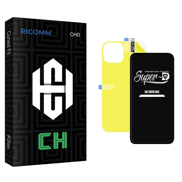 محافظ صفحه نمایش ریکام مدل CH SuperD مناسب برای گوشی موبایل اپل iPhone 11  به همراه محافظ پشت گوشی