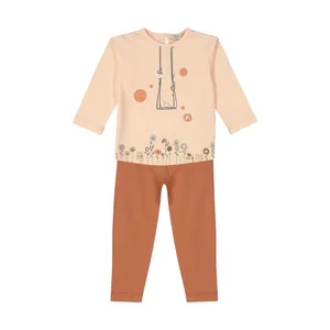 ست تی شرت و شلوار نوزادی دخترانه پیانو مدل 1009009801097-21