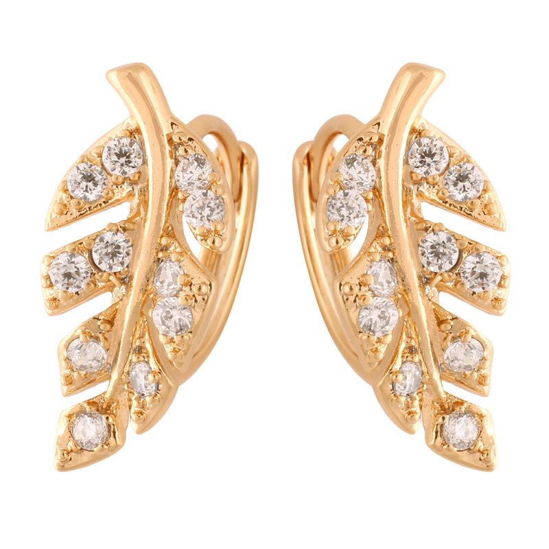 گوشواره زنانه ژوپینگ مدل برگ کد E3829 گوشواره زنانه ژوپینگ مدل برگ کد E3829