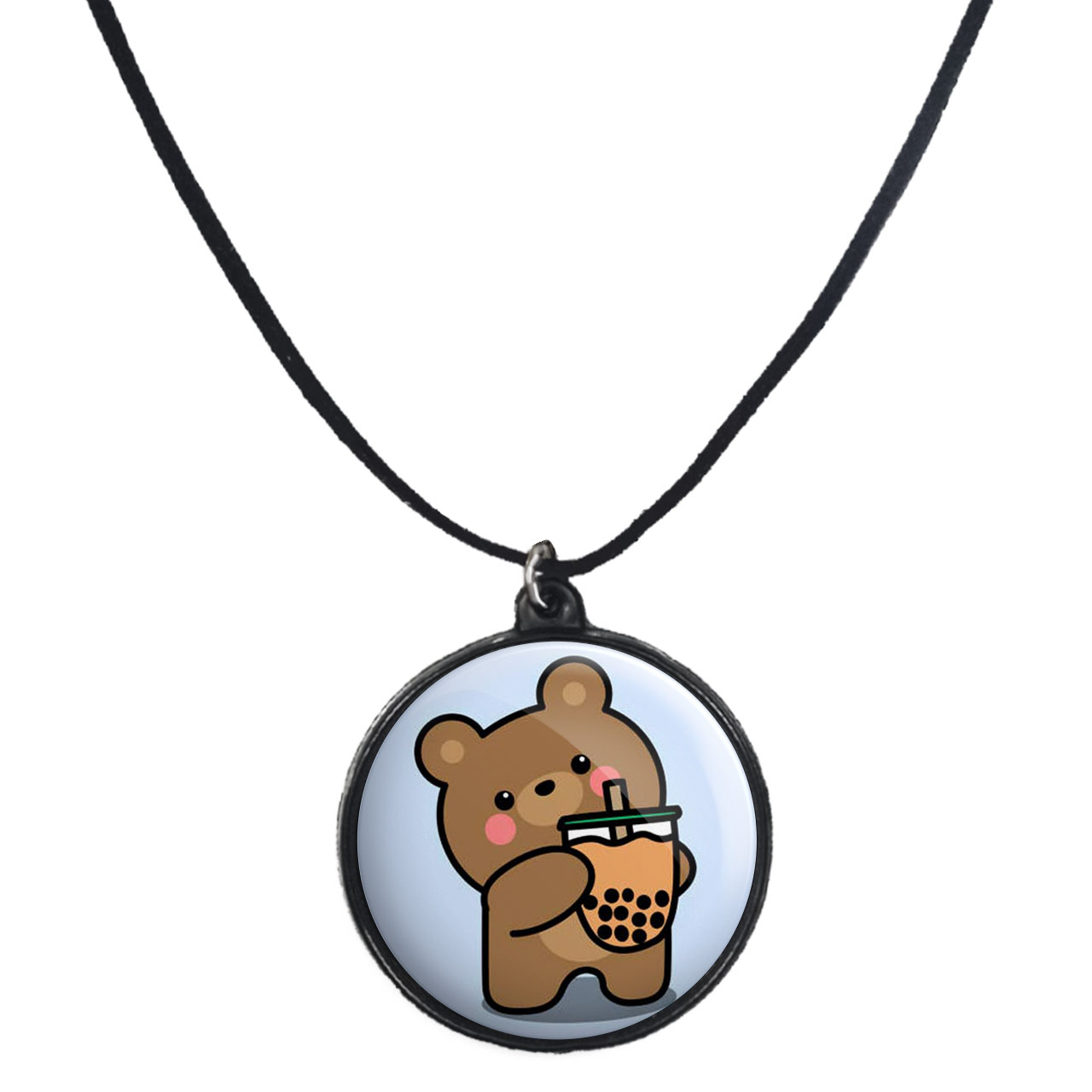 گردنبند پرمانه طرح خرس‌های کله‌فندقی کد pmb.10237 مدل دو طرفه