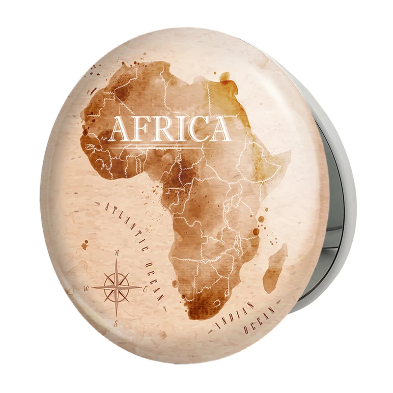آینه جیبی خندالو طرح آفریقا Africa مدل تاشو کد 29829