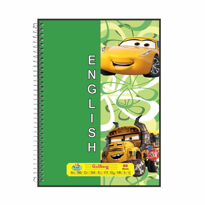 دفتر زبان 60 برگ گلبرگ طرح مک کویین کد 2512