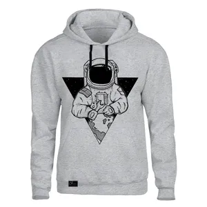 هودی مردانه مدل فضانورد کد ZJ15 رنگ طوسی