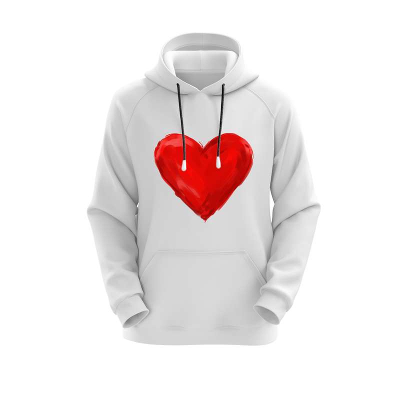 هودی زنانه مدل قلب کد E 1019