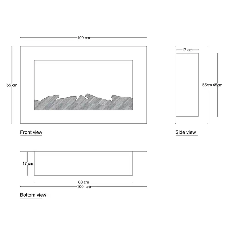 شومینه برقی اود آلوو مدل دکوریl2100