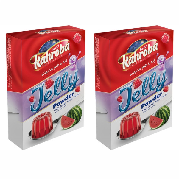 پودر ژله آلبالو کهربا - 100 گرم مجموعه 2 عددی