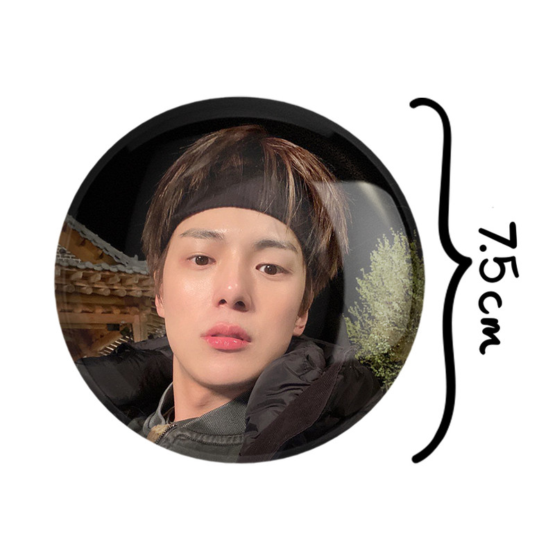 آینه جیبی خندالو طرح مینهیوک گروه مانستا اکس MONSTA X مدل تاشو کد 21164