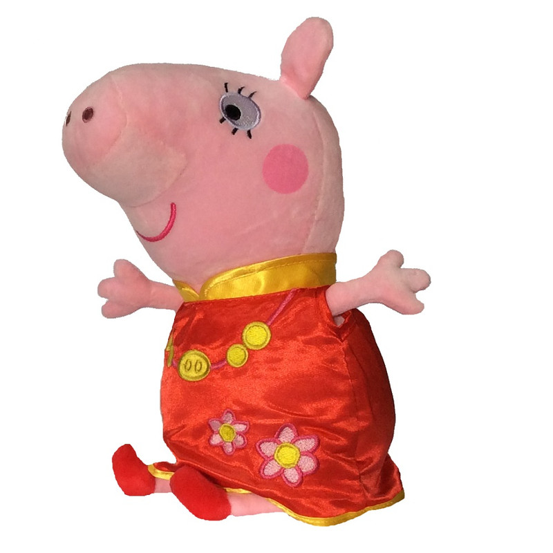 عروسک طرح خوک پپاپیگ مدل Chinese Style کد SZ5/381 ارتفاع 30 سانتی متر