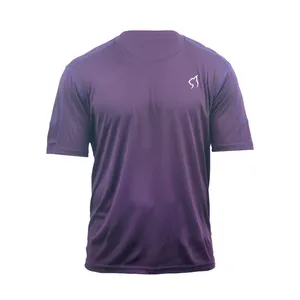 تی شرت ورزشی مردانه مدل پرفورمنس رنگ بادمجانی