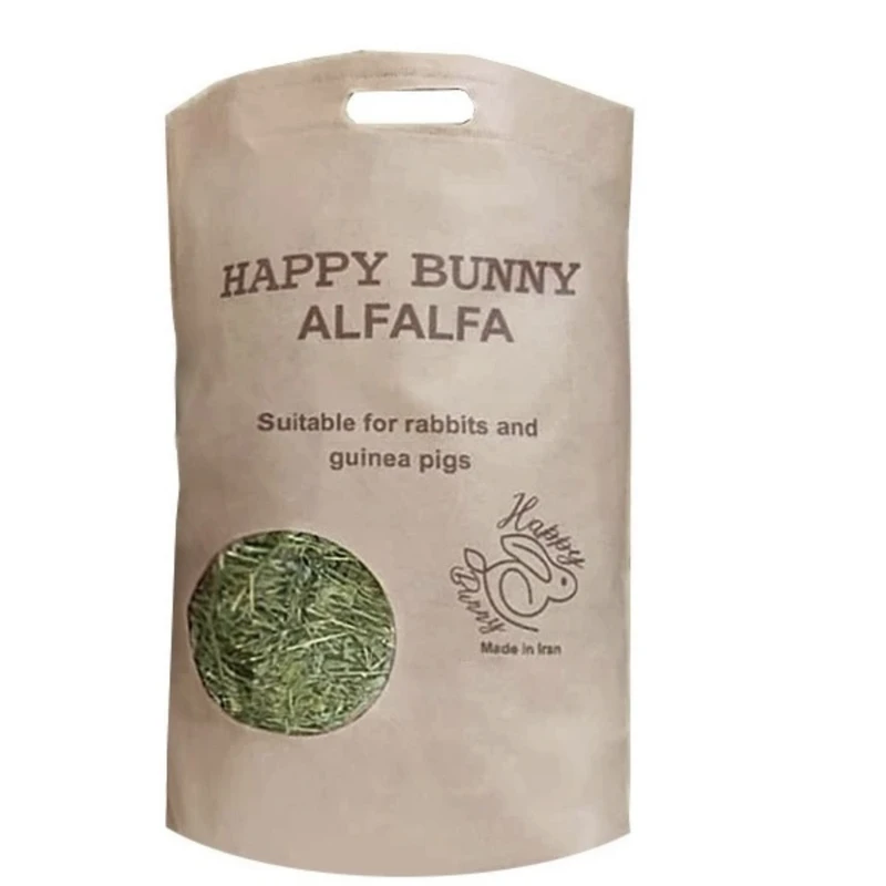 یونجه خشک خرگوش و خوکچه هپی بانی مدل طعم گوجه وزن 1000 گرم