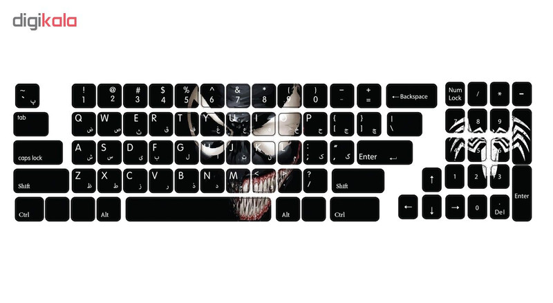 برچسب  حروف فارسی گراسیپا طرح Venom  کد 102