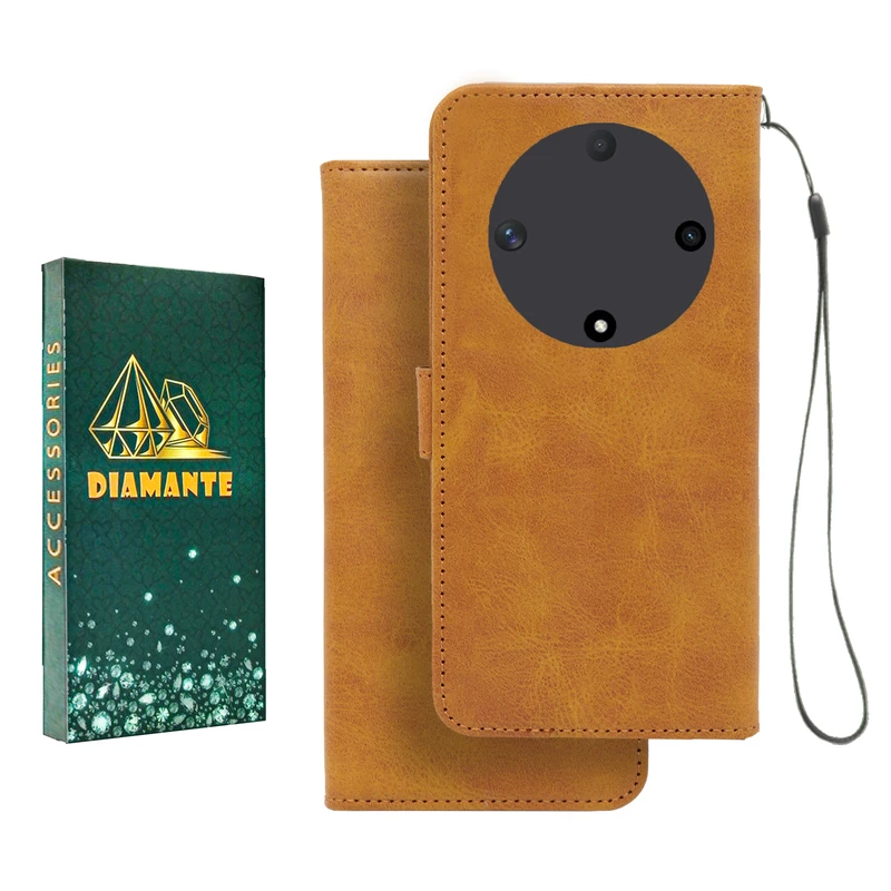  کیف کلاسوری دیامانته مدل Mortand Gn مناسب برای گوشی موبایل آنر X9B به همراه بندآویز