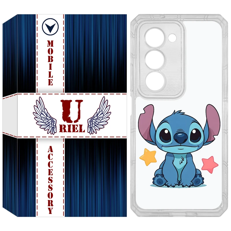 کاور یوریل مدل Clear کد 70 طرح استیچ مناسب برای گوشی موبایل شیائومی Redmi 15 4G