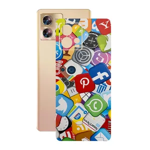 Glass cover sticker social design suitable for Motorola Edge 30 Fusion mobile phone
