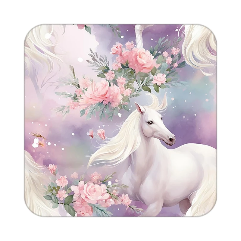 زیر لیوانی کاکتی طرح اسب تک شاخ و یونیکورن مدل mp33435