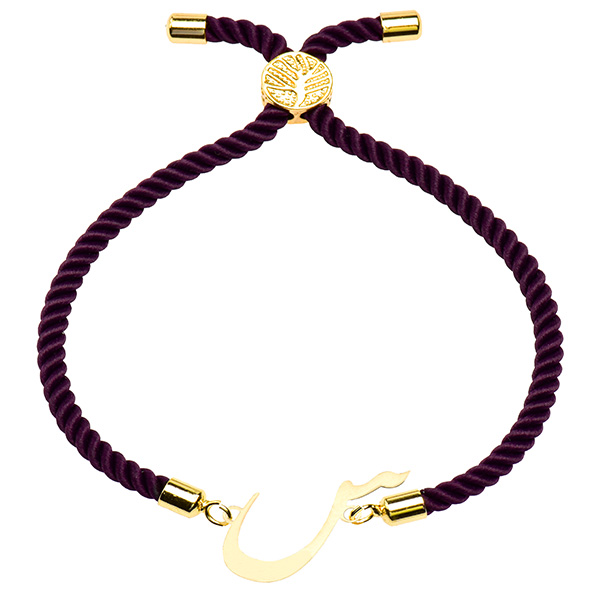 دستبند طلا 18 عیار دخترانه کرابو طرح حرف س مدل Krd1504