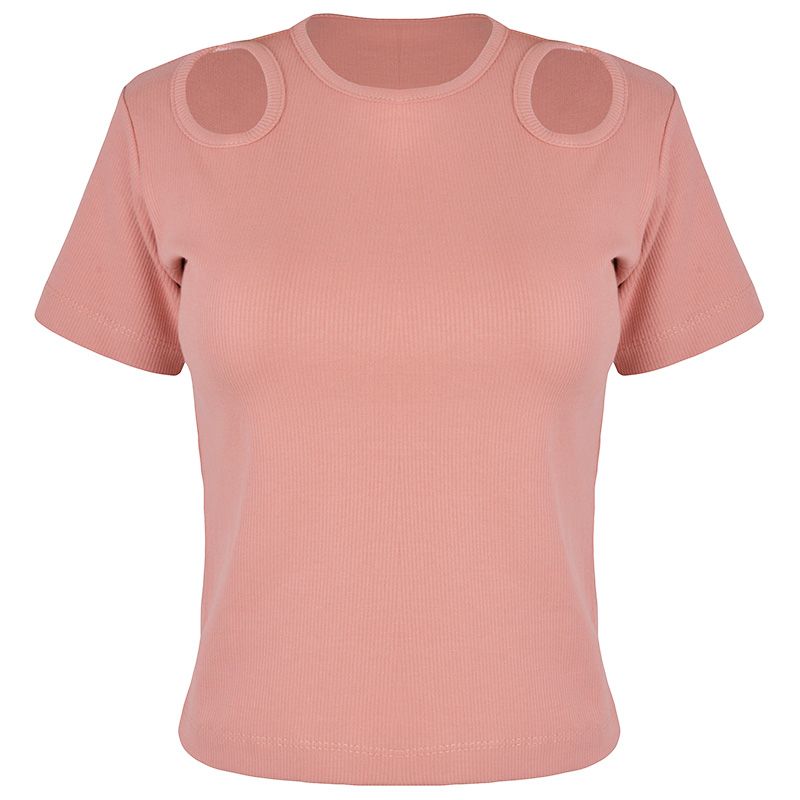 تی شرت آستین کوتاه زنانه دکسونری مدل 358049704  پنبه فانریپ رنگ صورتی