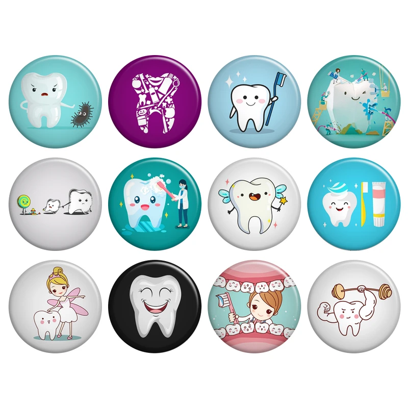 پیکسل گالری باجو طرح دندان و دندانپزشکی کد 40 مجموعه 12 عددی