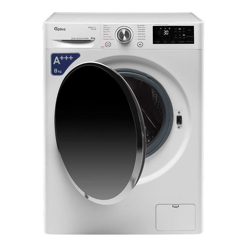ماشین لباسشویی جی پلاس مدل GWM-L880W ظرفیت 8 کیلوگرم
