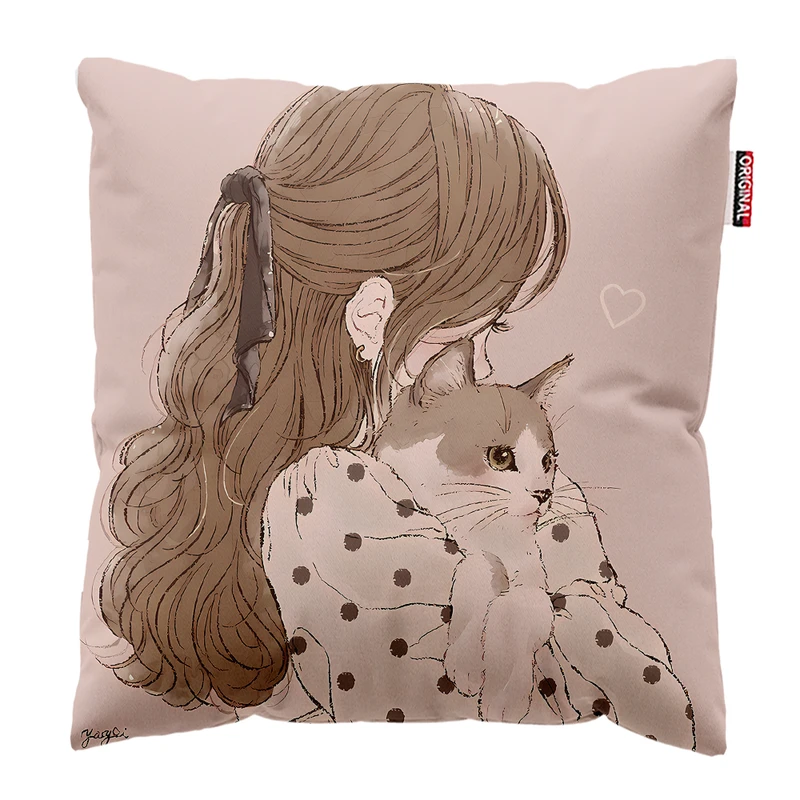 کوسن پاد آفرین مدل پینترستی دخترانه کد PK303884 سایز 30*30 سانتی‌متر