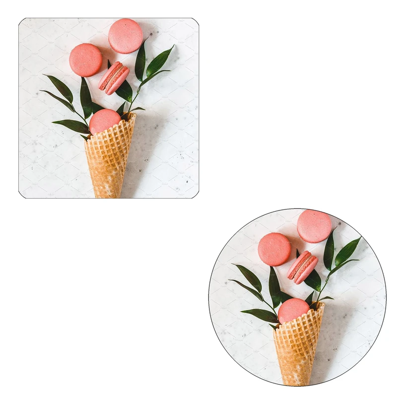 مگنت طرح قیف ماکارون کد M1 به همراه زیر لیوانی