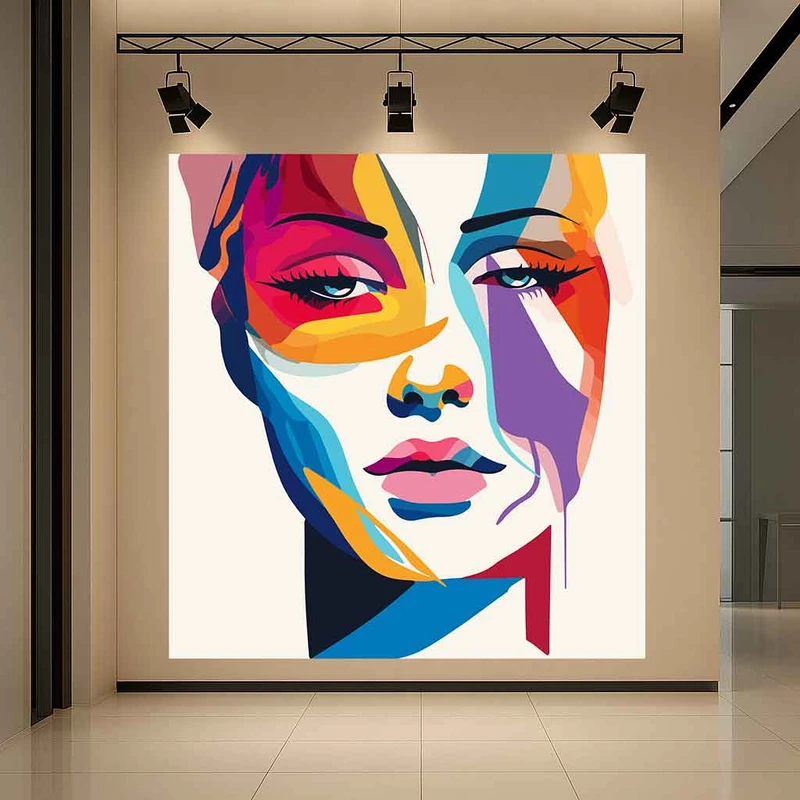 پوستر طرح  چهره مدرن مدل پرتره گرافیکی زن کد AR3061353