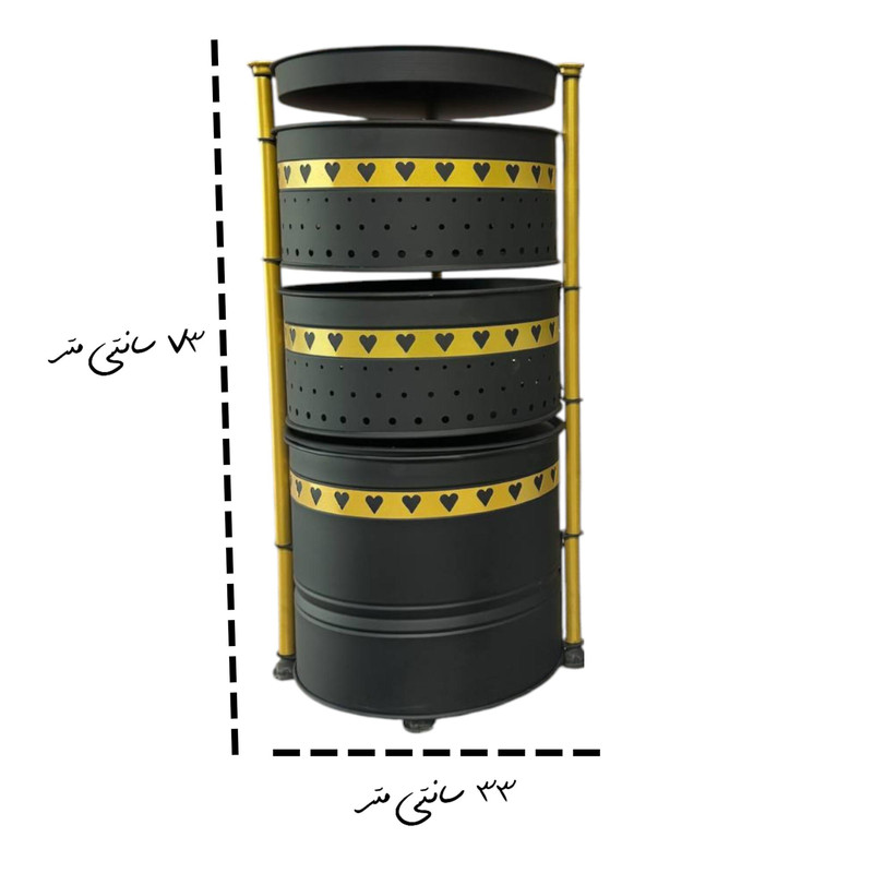 سبد سیب زمینی و پیاز مدل 3 طبقه طرح باکس دار