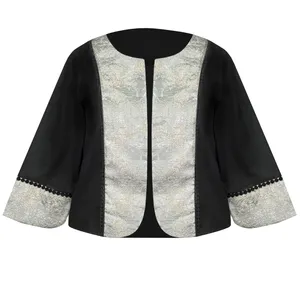 کت زنانه مدل کتان خرجکار ژاکارد کد AK1398